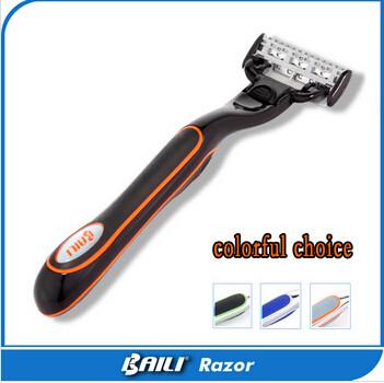 China Colorful handle Multi Blade Razor , men Personal care Five Bladed Razor for sale