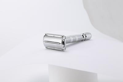 China Men butterfly type safety razor / chrome long handled safety razor for shaving for sale