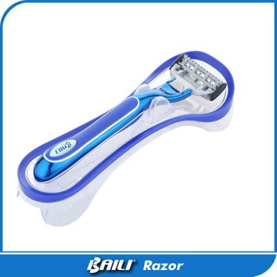 China Customized Five / triple Multi Blade Razor , Manual Man Shaving Razor for sale