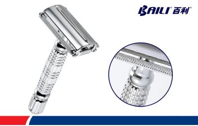 China Long Handle Butterfly Opening Safety Razor Super Heavyweight  5 Chrome Blades for sale