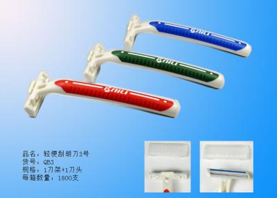 China OEM Branding Shaving Razor Plastic Handle Fixed Head Men Shaving Kit for sale