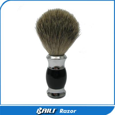 China High Density Shaving Care Black Pure Badger Brush Hair Metal Heavy Handle for sale