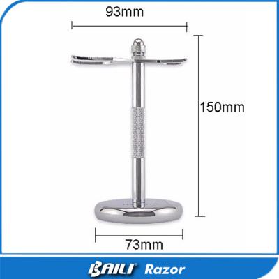 China Iron Metal with Chome Plated Double Edge Razor Shaving Stand Nice Box Package for sale