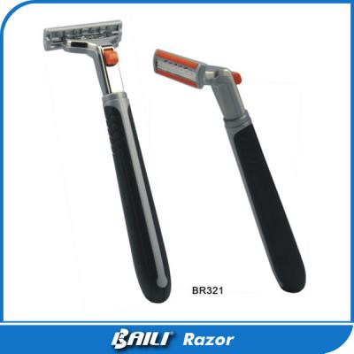 China Triple Stainless Steel Blade Plastic Safety Razor For Men Hotel Using for sale