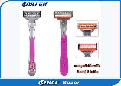 China Shaving Fusion Triple Blades Razor With Metal Colorful Handle for sale