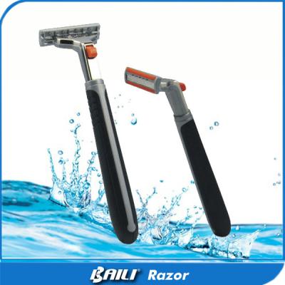 China Personalized Metal Handle 3 blade shaver Pivoting Action Head Shaver for Men for sale