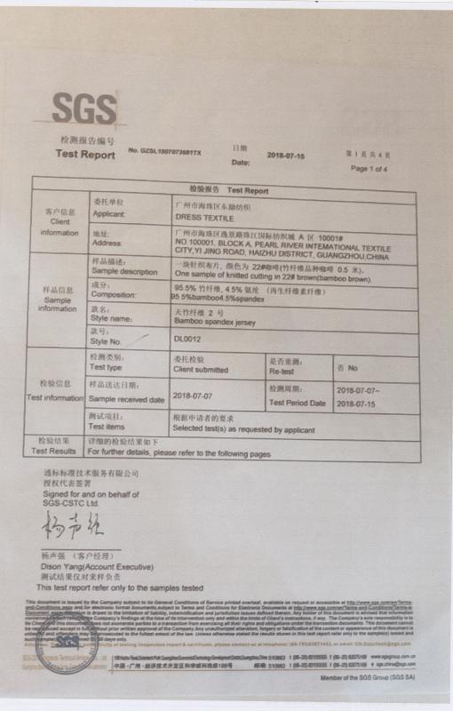 Oeko-Tex standard 100 - Guangzhou Yijing Apparel Co., Limited