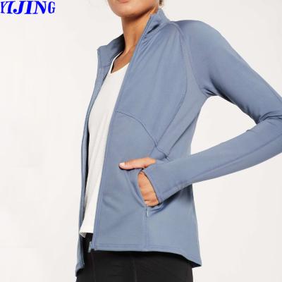 China Wholesale High Quality Breathable Ladies Gym Clothing Sheath Long Lightweight Slim Fit Full Zip Up Yoga Jacket for sale