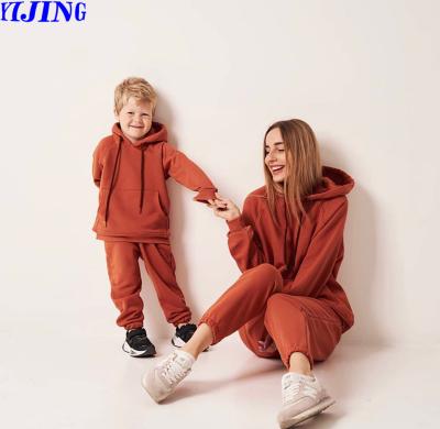 China Anti-pilling Family Matching Sweatsuit Women Oversized Sweatshirt With Sweatpants Kids Sweatsuit Kids Hoodie Family Matching Outfits for sale