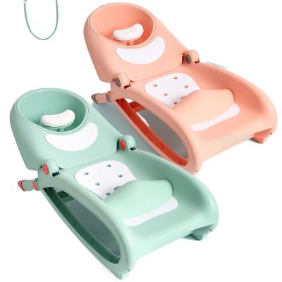 China Other High Quality Thick Increase Child Baby Hair Shampoo Chair Cartoon Infant Home Folding Adjustable Chair for sale