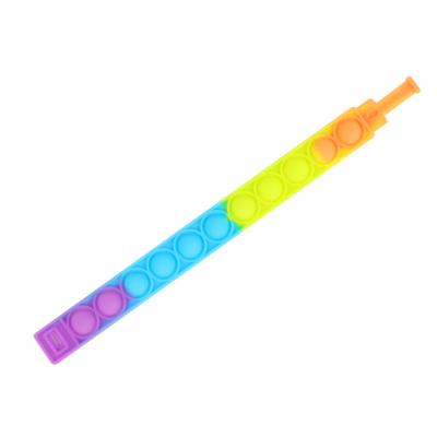 China 2021 Silicone Release Pressure Push Pops Anti Stress Sensory Worry Wristband Toys Bubble Busy Noises Wearable Silicone Wristband for sale