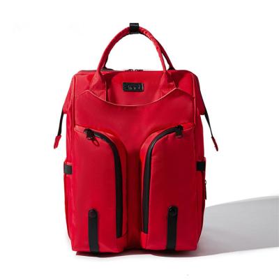 China New Arrivals Water Resistant Bags Waterproof Leather Outdoor Mummy Bag Portable Diaper Baby Diaper Bag for sale