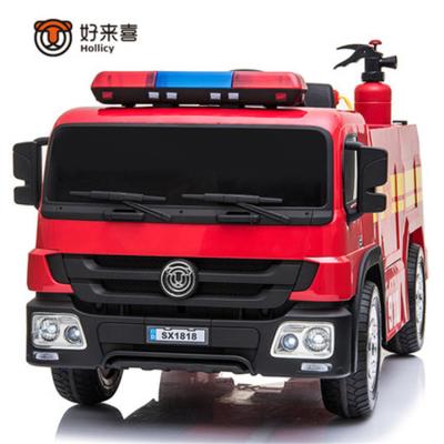 China MP3 Music Player Electric Fire Engine Fire Fighting Truck 12v/Durable/Safe Kids Fire Truck Ride On Car Toy For Baby Remote Control for sale