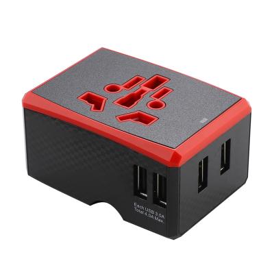 China New international type c port universal travel adapter travel charger mobile phone 4usb multi-plug 4usb adapter for sale