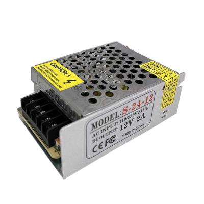 China High Efficiency 24W AC/DC 220V/110V SMPS 12V2A Changing Power Supply For LED Lights Industrial Control Equips Power Supplies Panel for sale