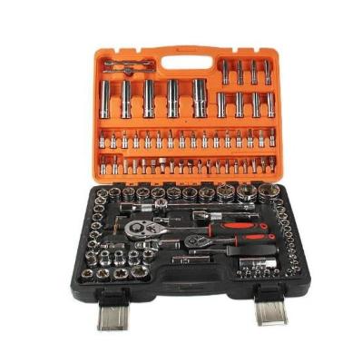 China 108pcs Car Repair 1/2 Socket Wrench Kits Auto Repair Tool 1/4 Socket Ratchet Wrench Set For Household for sale