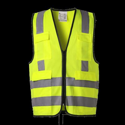 China Multi-pocket High Visible Reflective Safety Vest Construction Safety Clothing Vest Reflective Custom Can Be Printed for sale