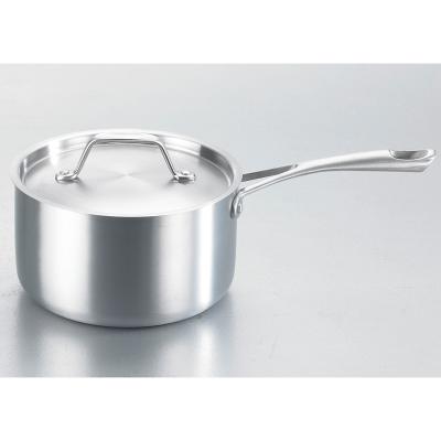 China High Grade Sustainable Even Heating Easy Clean Cookware 4 L Large 16cm Sauce Pan Pot Triple Lid 304 Stainless Steel for sale