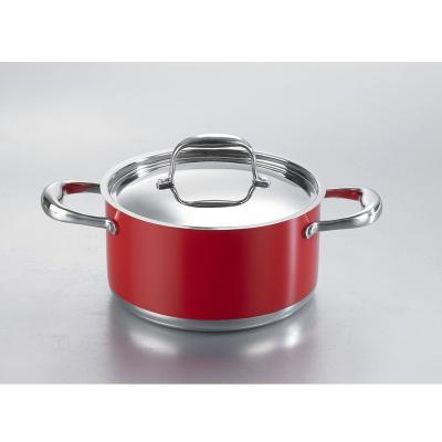 China China Manufacturer Belly Shape Cookware Sustainable Design Set Soup Stock Casserole Pot Pan With Binaural for sale