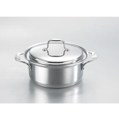 China 2022 New Arrival Sustainable Kitchenware Cookware Stainless Steel Casserole Cooking Pot Pan With Lids for sale