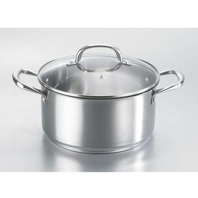 China High Grade 304 Stainless Steel Kitchenware Sustainable Design Soup Stock Cookware Sets Casserole Pot Pan for sale