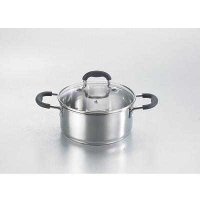 China Factory Price Sustainable Heat Resistance Cooking Cookware Stainless Steel Casserole Hot Pot Pan Set for sale