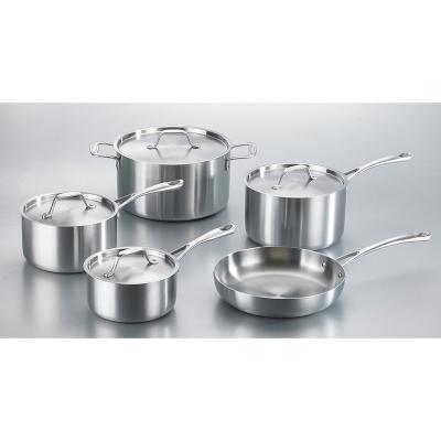 China Sustainable Use High Capacity Pan Cooking Pots Large Stainless Steel Cookware Set For Kitchen Wares for sale