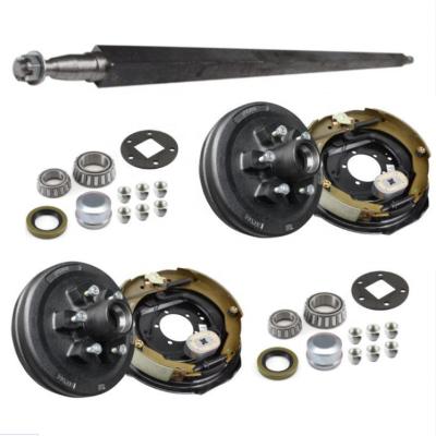 China Trailer Parts 9 Inch Mechanical Drum Brake Trailer Caravan Straight Axle Complete for sale