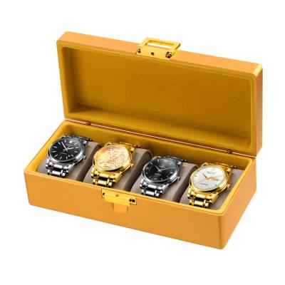 China Durable Durable And Wear-resistant Four-color Optional Alloy Watch Storage Box For Watch Collection for sale