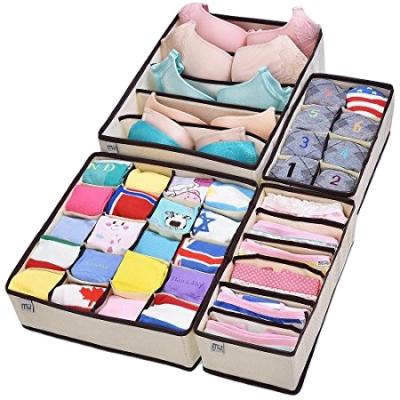 China Stocked Storage Cube Organizer Closet Organizer Bra Underwear Drawer Divider for sale