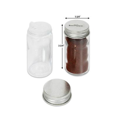 China Factory direct viable Chinese square or round storage spices, salt, pepper, herbs 4 oz clear glass spice bottle with lid for sale