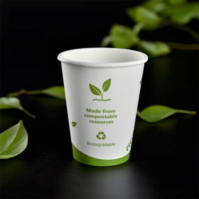 China Custom Recycled Materials Take Away Biodegradable Pla Double Wall Printed Disposable Paper Coffee Cups With Plastic Lids for sale