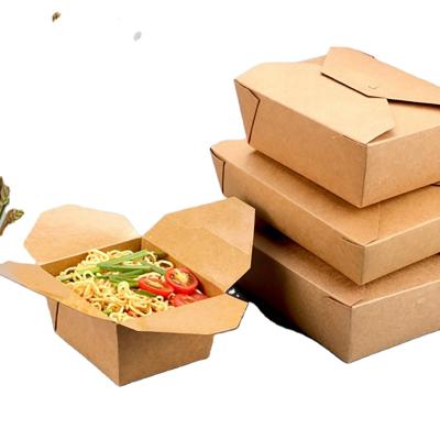 China Recycled Materials Kraft Paper Disposable Fast Food Take Away Paper Food Packaging for sale