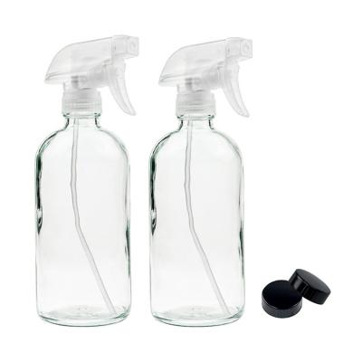 China Eco Friendly Disposable 500Ml PET Trigger Spray Clear Plastic Stocked Clear Plastic Bottles Cheap Biodegradable for sale