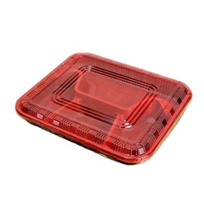 China Hot Sale Food Grade BPA Series Microwavable Bento Lunch Box Disposable Microwavable Safe Takeaway Containers With Sealed Lid for sale