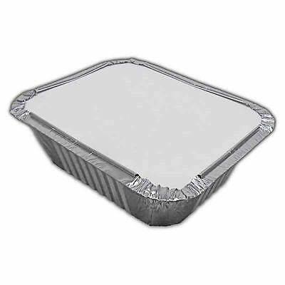 China Disposable Customized Takeout Food Wholesale Package Barbecue Square Rectangle Round Aluminum Foil Tray With Paper Lid for sale