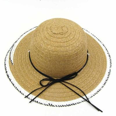 China Customized Children's Hat High Quality Customized Picture Simple Black Ribbon Hat Fashion Bow Outdoor Travel Hat for sale