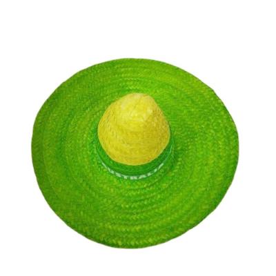 China Wholesale Custom Adult Mexican Straw Hat Wide Brim Straw Hat Striped Straw Hat With Logo for sale