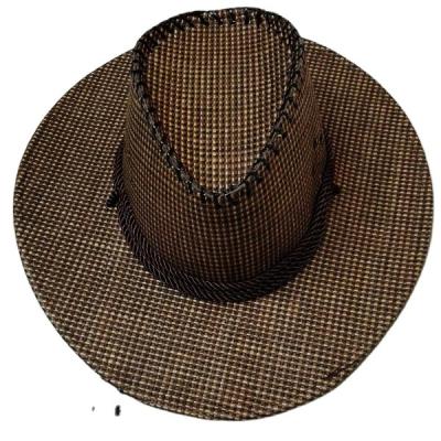 China Image fashion men's and women's all-match cowboy western style straw hat wholesale wide brim cowboy hat for sale