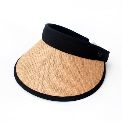 China Factory Wholesale Striped Women's Blank Top Hat Peaked Hat Foldable Wide Brim Hat for sale