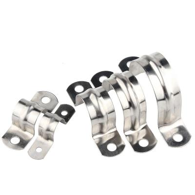 China Pipe Fasteners 304 Stainless Steel Saddle Pipe Clamp for sale