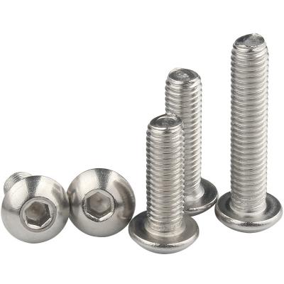 China Hexagon 304 Stainless Steel Round Head Round Pan Head Hex Socket Head Screw for sale