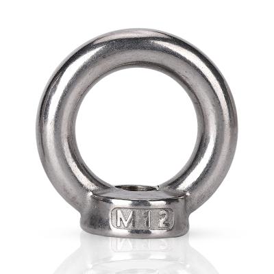 China Heavy industry 304 stainless steel ring m6-m12 eye threaded nut lifting tie for sale