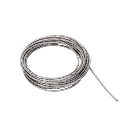 China 2/3/4/5/6mm 8mm Diameter Steel Load Bearing Clothesline and PVC Coated Wire Rope Flexible Wire Rope 304 Stainless Steel Transparent Clothesline 7*7 for sale