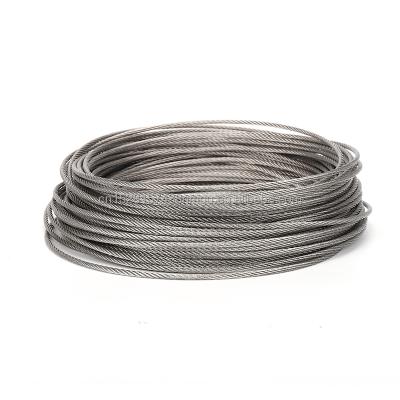 China General Construction Industry 304 Stainless Steel Wire Rope 1x19 Structure 3.5mm Oxygen-Resistant Cable for sale