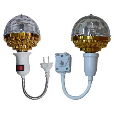 China ABS LED Disco Romantic Magic Crystal Ball Lamp Stage Light Party Bulb RGB Rotating for sale