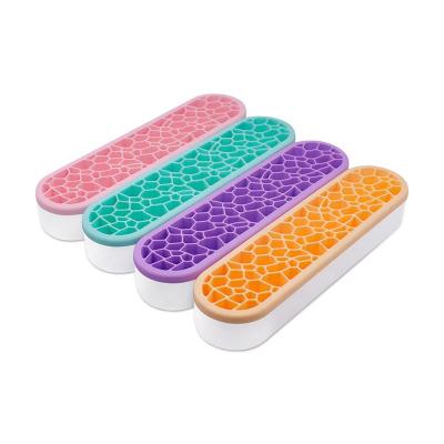 China Beauty Care Make Tools Accessories Organizer Grid Silicone Makeup High Quality Cosmetic Brush Holder for sale