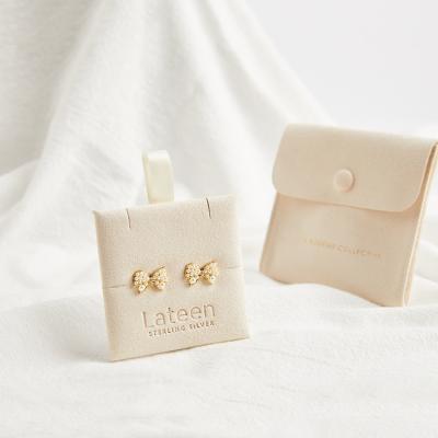 China Envelop custom pouches jewelry suede envelope microfiber earring packaging pouch bag for sale