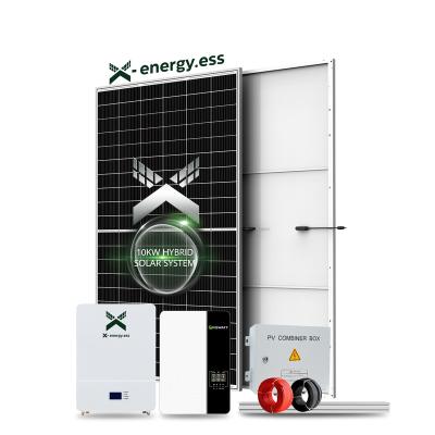 China Home X Solar Panel System Hybrid Off Grid 3KW 5KW 8KW 10KW Storage Hybrid Solar Power System With Batteries for sale