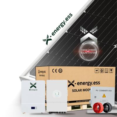 China Hot Selling Commercial 10KW Hybrid Battery Storage On Grid Solar System for sale